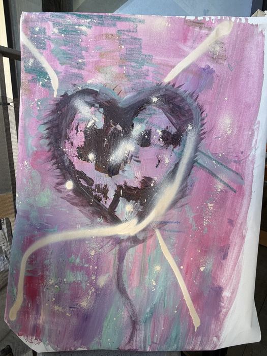 Untitled 2 — Acrylic and spray paint on canvas · unframed