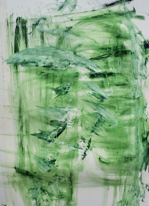 Restless Stillness II — Acrylic on paper · custom frame