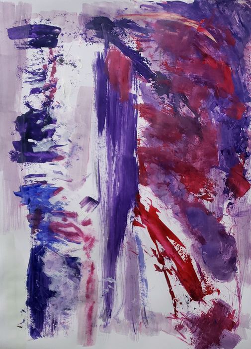Restless Stillness I — Acrylic on paper · custom frame, glass front